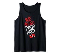 We Ah Go Party Hard Trini Soca Trindad Bandiera Carnevale Canotta