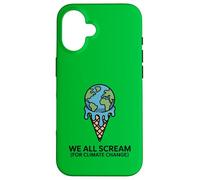 We All Scream For Climate Change - Ghiaccio caldo con crema fondente Custodia per iPhone 16