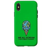 We All Scream For Climate Change - Ghiaccio caldo con crema fondente Custodia per iPhone X/XS