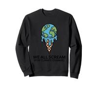 We All Scream For Climate Change - Ghiaccio caldo con crema fondente Felpa