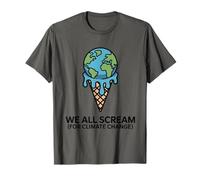We All Scream For Climate Change - Ghiaccio caldo con crema fondente Maglietta