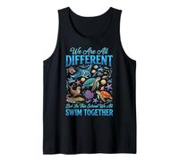 We Are all Different But in This School We all Swim Together Canotta