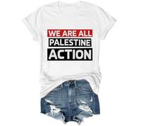 We are All Palestine Action Shirt Unisex, bianco, S