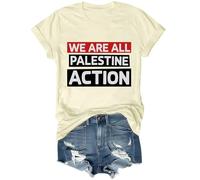 We are All Palestine Action Shirt Unisex, Colore: giallo crema., M