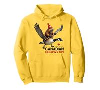 We Are Canadian Elbows Up Angry Beaver Flying Goose Women Felpa con Cappuccio