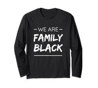We Are Family Black Surname Last Name Black Maglia a Manica