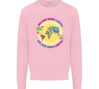 We Are Here Lgbt Uomo Felpa Maglione