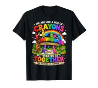 We Are Like A Box of Crayons Teacher Back To School Maglietta