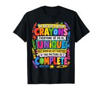 We Are Like A Box of Crayons Teacher Back To School Maglietta