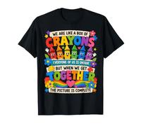 We Are Like A Box of Crayons Teacher Back To School Maglietta
