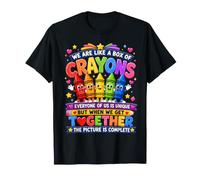 We Are Like A Box of Crayons Teacher Back To School Maglietta