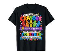 We Are Like A Box of Crayons Teacher Back To School Maglietta
