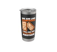 We Are Like Domino I Fall For You Loves Game Tile Domino Bicchiere termico in acciaio inox doppia parete