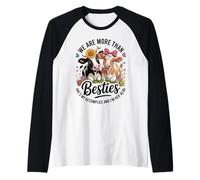 We Are More Than Besties Cute Cow Friends Funny Quote Maglia con Maniche Raglan