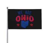 We Are Ohio Stato Americano Ohio Idea Regalo Bandiera della Casa, 3x5 Piedi Bandiera Singolo Lato Esterno, Colori Vividi Anti Scolorimento Banner Cortile Decorazione Esterna