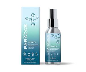 WE ARE PARADOXX Volume Blow Dry Spray per donne 100 ml, per volume pieno, finitura liscia, lucida, olio di argan, regalo per lei, formato da viaggio, 94% naturale, vegano e cruelty free