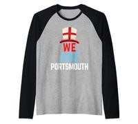 We Are Portsmouth Inghilterra Flag Sports Maglia con Maniche Raglan
