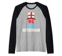 We Are Rotherham England Flag Sports Maglia con Maniche Raglan