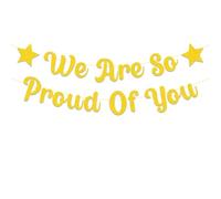 We are so proud of you striscione oro