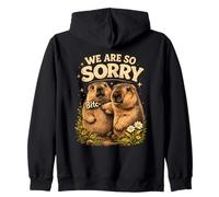We Are So Sorry Funny Groundhog Meme Felpa con Cappuccio