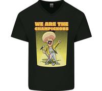 We Are The Champions Divertente Fungo Uomo Scollo A V Cotone T-Shirt