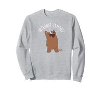 We Bare Bears Internet Famous Felpa, Unisex per Adulti, Grigio Melange, M
