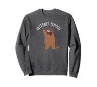 We Bare Bears Internet Famous Felpa, Unisex per Adulti, Grigio Scuro, M