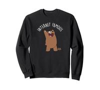 We Bare Bears Internet Famous Felpa, Unisex per Adulti, Nero, XL