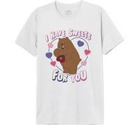 We Bare Bears T - Camicia da Uomo, Bianco, L