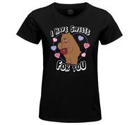 We Bare Bears Wowebarts002 T-Shirt, Nero, L Donna