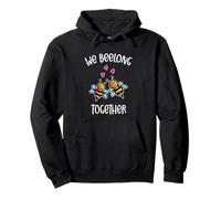 We Beelong Together Cute Little Bees Love Hearts Felpa con Cappuccio