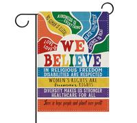 We Believe Equality Human Rights Peace Pride Rainbow Kindness Diversity Bandiere Resistente Alle Intemperie Bandiera Durevole Flag Per Decorazione Feste Cortile 30X45Cm