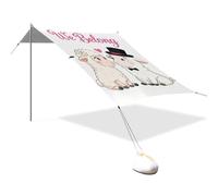 We Belong Valentine Sheep Couple Folding Beach Cabana UPF50 Leggero grande riparo solare con sacchi di sabbia, pala di sabbia, pali per viaggi di famiglia, picnic e campeggio