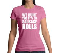 We Built This City Su Salsiccia Rotoli T-Shirt - Starship - Rock And Roll