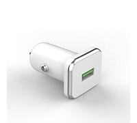 WE Bundle - Caricatore accendisigari + cavo Lightning 1,5 m, caricatore 1USB 3,6 A, 18 W, cavo staccabile e ritorto, colore: bianco