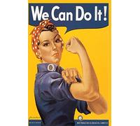 We Can Do It!: Vintage Rosie Riveter WWII Artwork on Cover-Perfect Notebook for All Writing Needs-100 Lined Pages-Perfect Gift