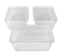 We Can Source It Ltd - Plastica Trasparente qualità Contenitori Rettangolare Contenitori con Coperchio Microonde Sicuri per Alimenti da Asporto - 500ml