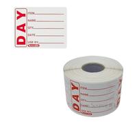 We Can Source It Ltd - Preparato Alimentare Giorno DOT Etichette/Removibili Adesivi 50mm x 65 Mm - 500 Lables (1 Roll)