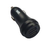 WE Caricatore da auto 2 USB 2.1A e 1A per iPhone 11/X/8/7/6, Samsung S10/S9/S8/S7, iPad Air/Mini, Huawei, Honor e Plus - Formato MINI per auto - Nero - Nouvo