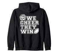 We Cheer They Win - Ragazza Cheerleader Cheerleader Team Sport Felpa con Cappuccio