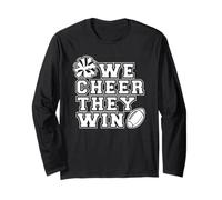 We Cheer They Win - Ragazza Cheerleader Cheerleader Team Sport Maglia a Manica