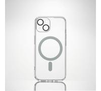 WE Cover protettiva per iPhone 15, trasparente, compatibile con Magsafe, anello bianco, antigraffio, semirigida