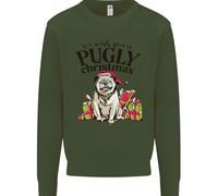 We Desiderio Ti Un Pugly Natale Divertente Carlino Uomo Felpa Maglione