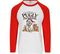 We Desiderio Ti Un Pugly Natale Divertente Carlino Uomo L/S Baseball T-Shirt