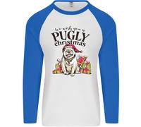 We Desiderio Ti Un Pugly Natale Divertente Carlino Uomo L/S Baseball T-Shirt