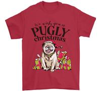 We Desiderio Ti Un Pugly Natale Divertente Carlino Uomo T-Shirt 100% Cotone