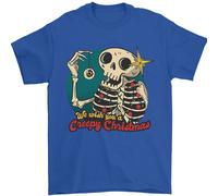We Desiderio Ti Un Raccapricciante Natale Teschio Uomo T-Shirt 100% Cotone