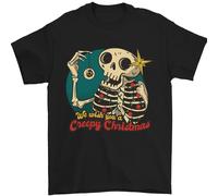 We Desiderio Ti Un Raccapricciante Natale Teschio Uomo T-Shirt 100% Cotone