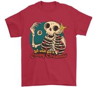 We Desiderio Ti Un Raccapricciante Natale Teschio Uomo T-Shirt 100% Cotone