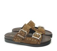 WE DO CIABATTE TOTAL LEATHER BORCHIE + CAMOSCIO